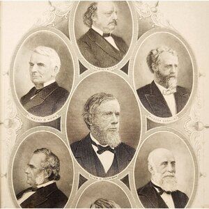 1884 Allen Thurman Congress Senate Steel Engraving Victorian Wellstood DWSS7